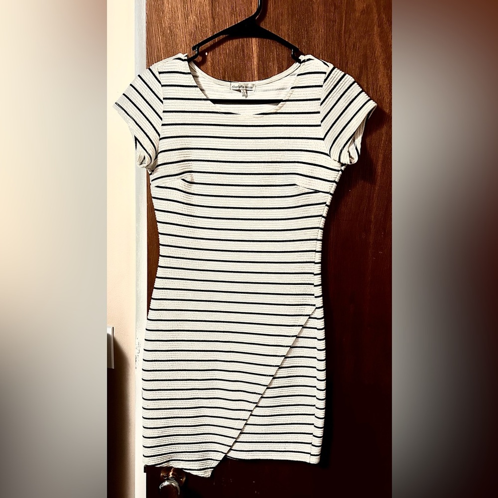 Black & White Striped Charlotte Russe Dress